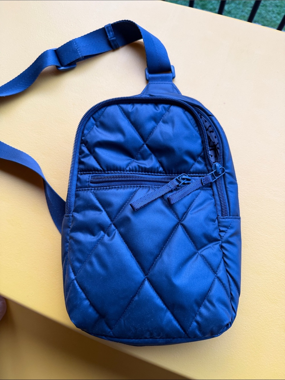Vera Bradley Quilted Navy Sling Bag
